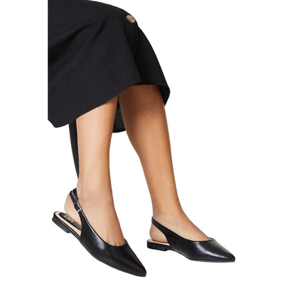 Black - Side - Dorothy Perkins Womens-Ladies Pippins Sling Back Pumps