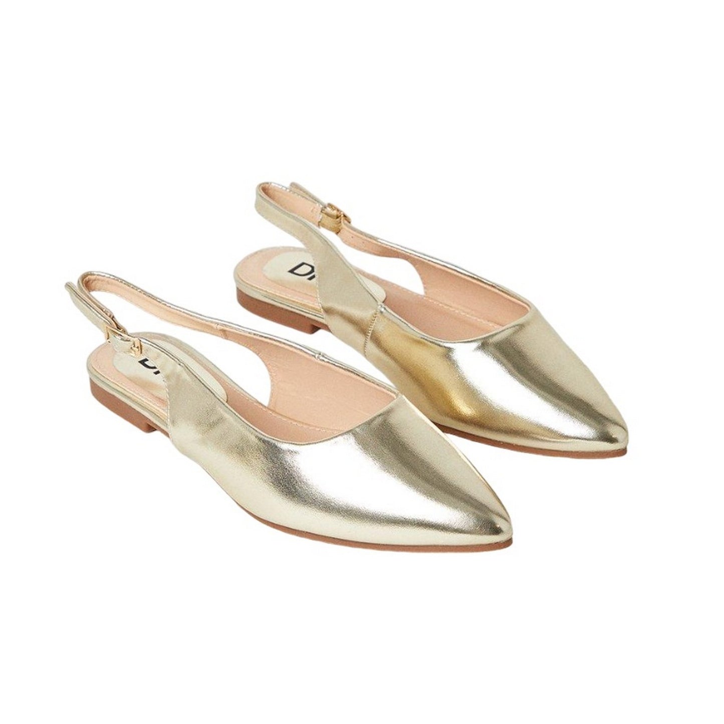 Gold - Front - Dorothy Perkins Womens-Ladies Pippins Sling Back Pumps