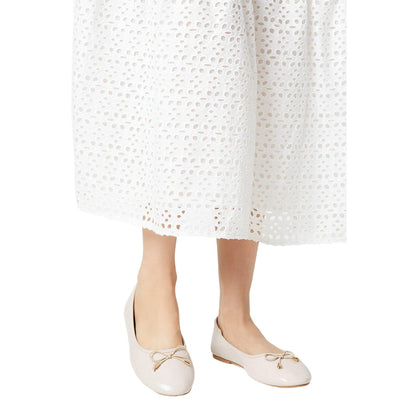 Blush - Side - Dorothy Perkins Womens-Ladies Tonya Comfort Bow Detail Wide Ballerina Flats