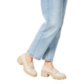 Beige - Side - Faith Womens-Ladies Neddie Chunky Penny Loafers