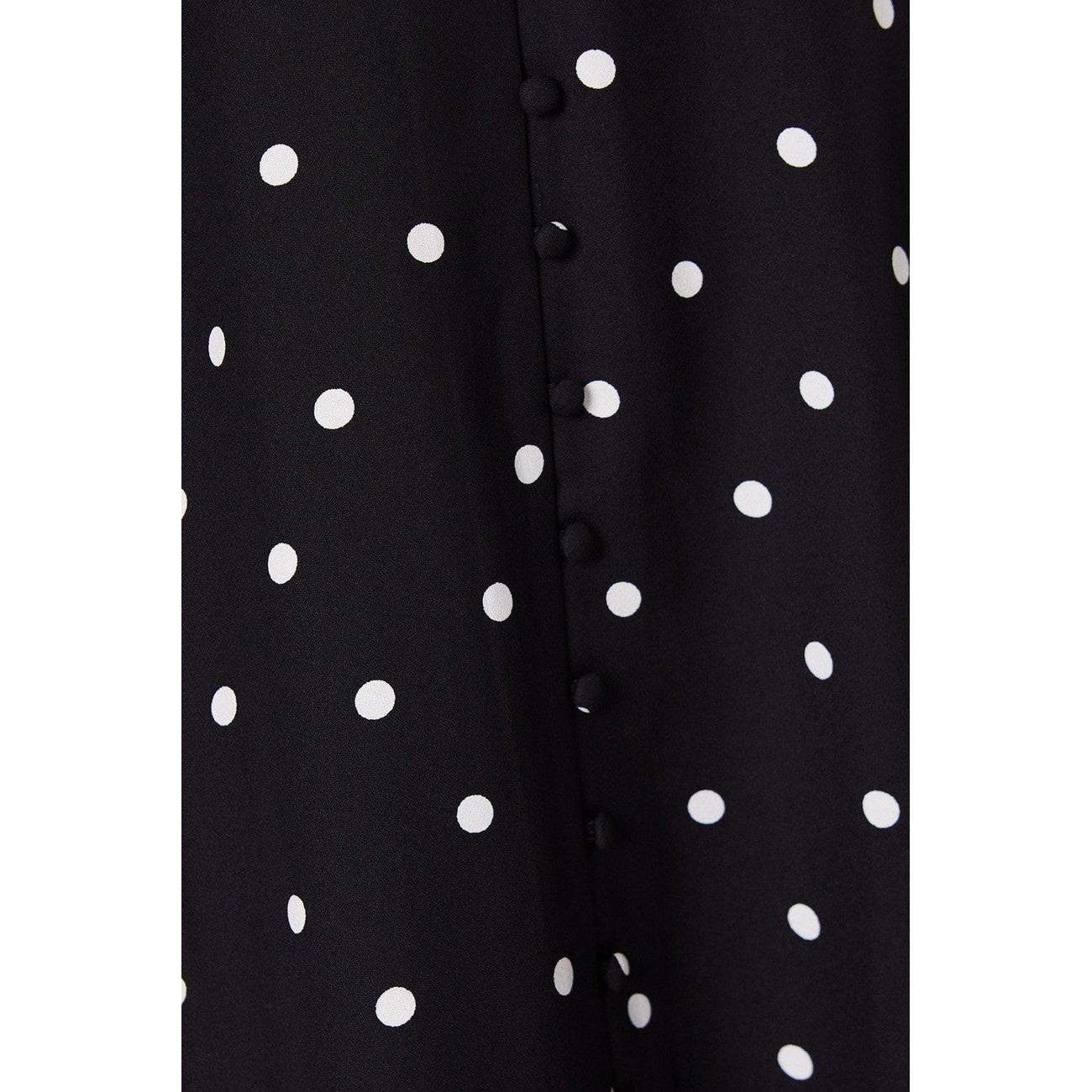Black - Side - Dorothy Perkins Womens-Ladies Spotted Button Front Midi Dress