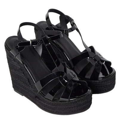 Black - Front - Dorothy Perkins Womens-Ladies Honey T-Bar Wedge Espadrilles