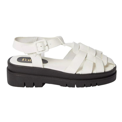 White - Back - Faith Womens-Ladies Mimi Chunky Heel Sandals