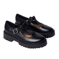 Black - Front - Faith Womens-Ladies Naevias T-Bar Chunky Heel Mary Janes