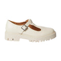 Beige - Back - Faith Womens-Ladies Naevias T-Bar Chunky Heel Mary Janes