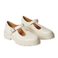 Beige - Front - Faith Womens-Ladies Naevias T-Bar Chunky Heel Mary Janes