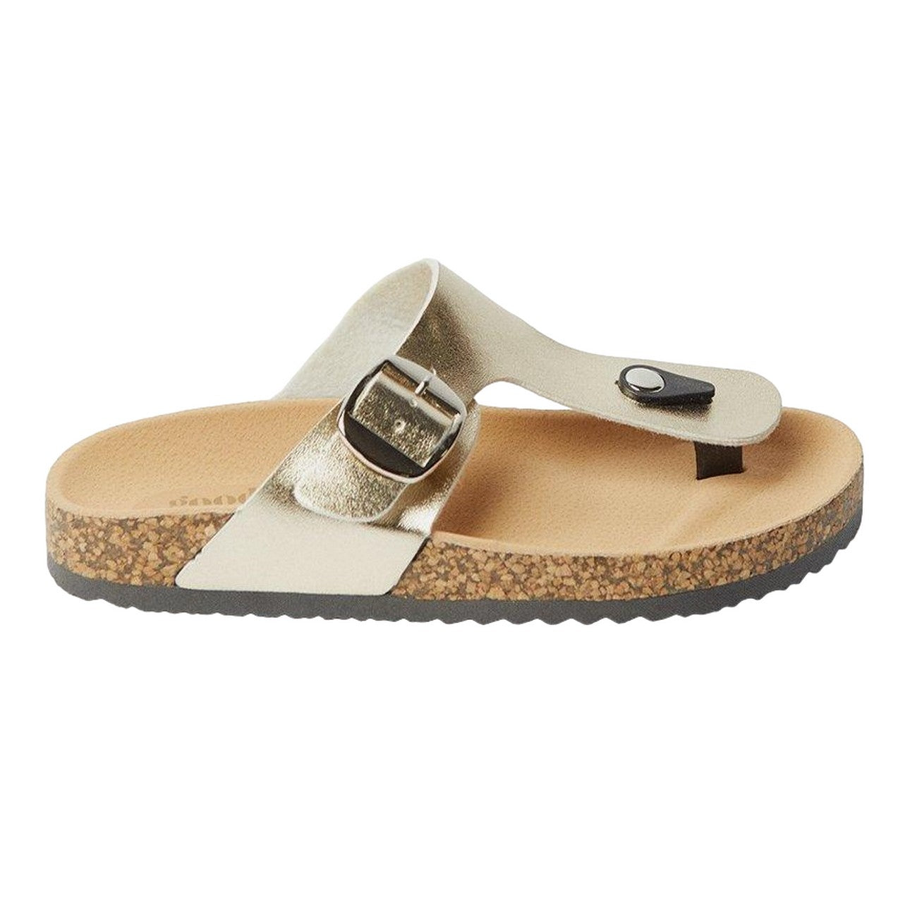 Gold - Back - Good For The Sole Womens-Ladies Memphis Flatform Flip Flops