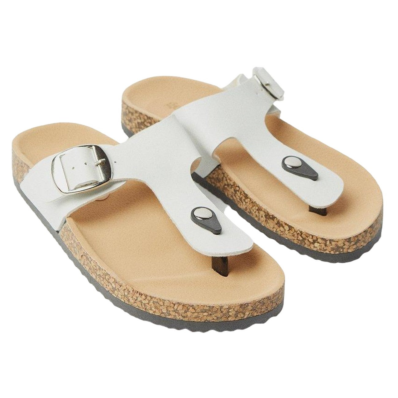 White - Front - Good For The Sole Womens-Ladies Memphis Flatform Flip Flops