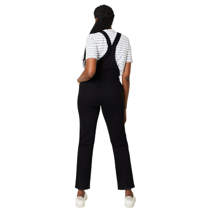 Black - Back - Dorothy Perkins Womens-Ladies Denim Slim Leg Dungarees