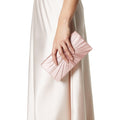 Blush - Side - Dorothy Perkins Beauty Satin Twisted Clutch Bag