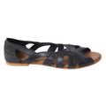 Black - Back - Good For The Sole Womens-Ladies Lulu Woven Leather Extra Wide Pumps