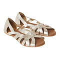 Gold - Front - Good For The Sole Womens-Ladies Lulu Woven Leather Extra Wide Pumps