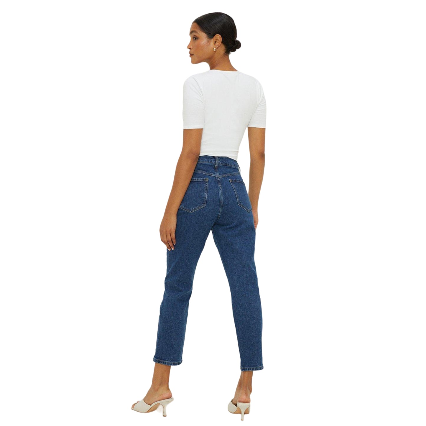 Dark Wash - Lifestyle - Dorothy Perkins Womens-Ladies Stretch Cropped Straight Jeans