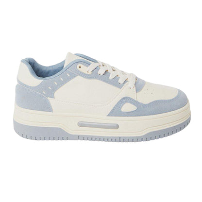 Blue - Back - Faith Womens-Ladies Harley Two Tone Trainers