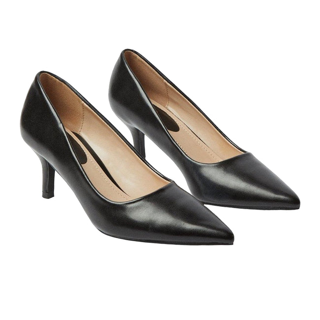Black - Front - Dorothy Perkins Womens-Ladies Bailey Pointed Stiletto Heel Court Shoes