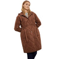 Chocolate - Front - Dorothy Perkins Womens-Ladies Padded Longline Parka
