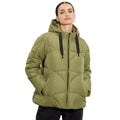 Olive - Front - Dorothy Perkins Womens-Ladies Padded Short Coat