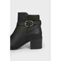 Black - Side - Good For The Sole Womens-Ladies Heather Extra Wide Ankle Boots