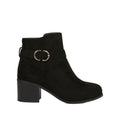 Natural Black - Front - Good For The Sole Womens-Ladies Heather Extra Wide Ankle Boots