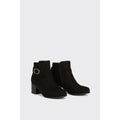 Natural Black - Back - Good For The Sole Womens-Ladies Heather Extra Wide Ankle Boots
