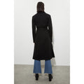 Black - Back - Dorothy Perkins Womens-Ladies Longline Wrap Tall Coat