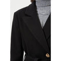 Black - Lifestyle - Dorothy Perkins Womens-Ladies Longline Wrap Tall Coat