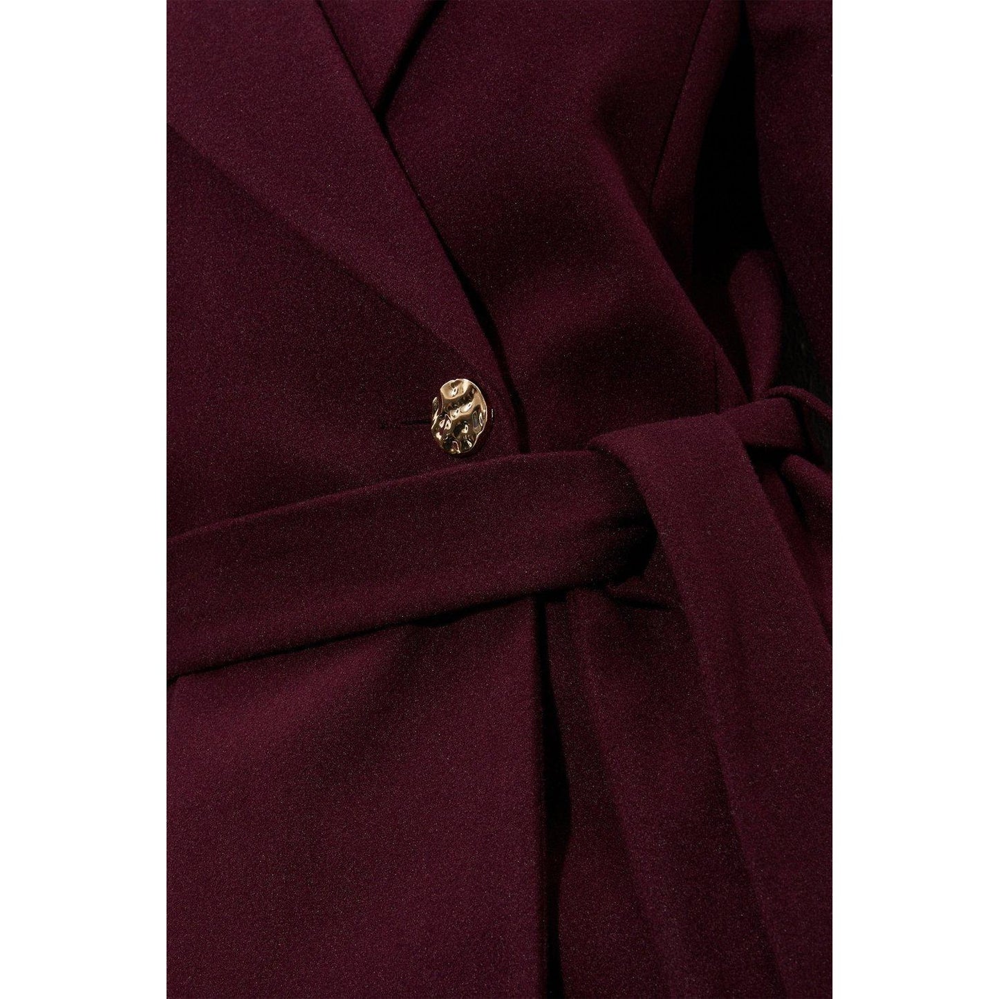 Berry - Side - Dorothy Perkins Womens-Ladies Longline Wrap Tall Coat