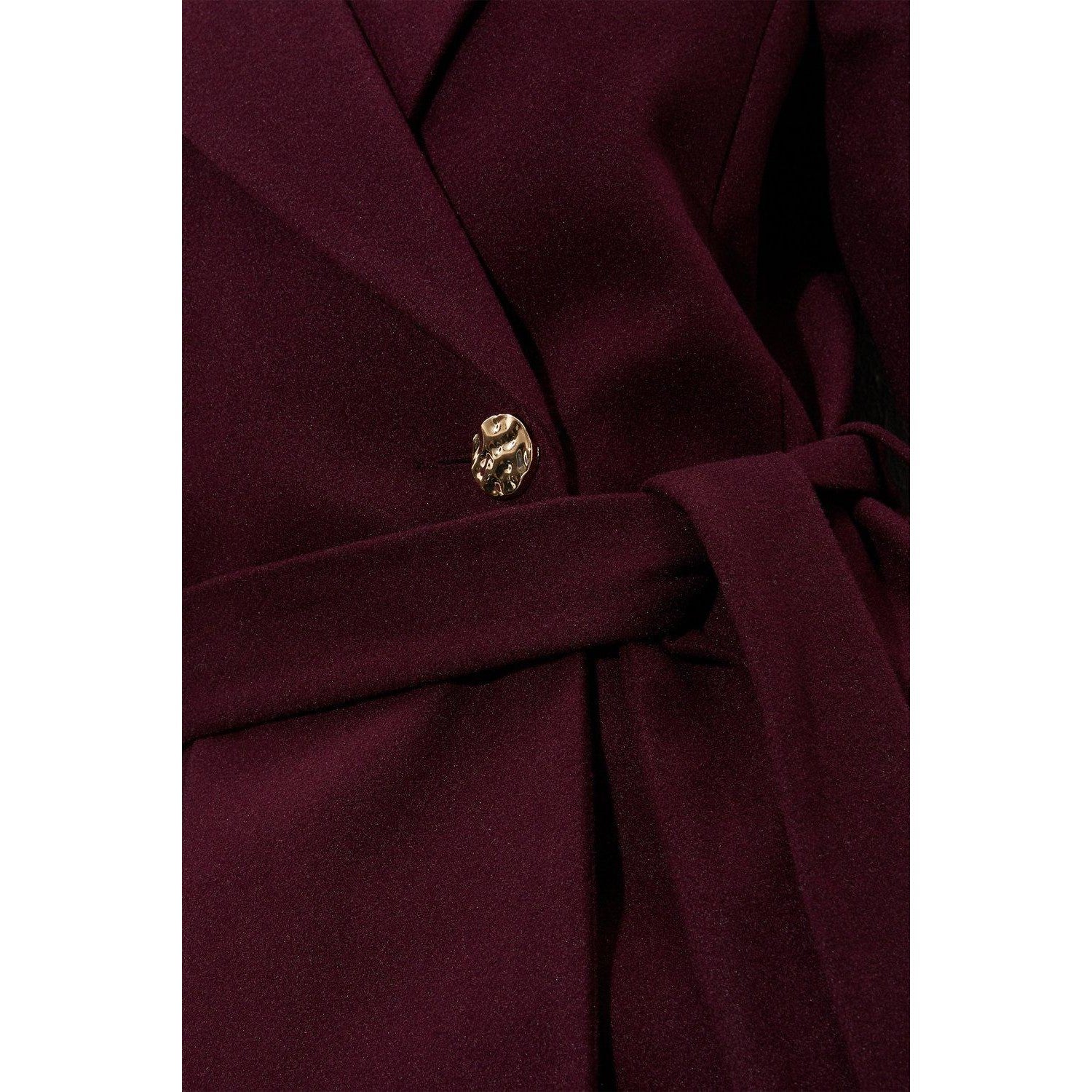 Berry - Side - Dorothy Perkins Womens-Ladies Longline Wrap Tall Coat