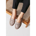 Taupe - Side - Dorothy Perkins Womens-Ladies Lara Penny Wide Loafers