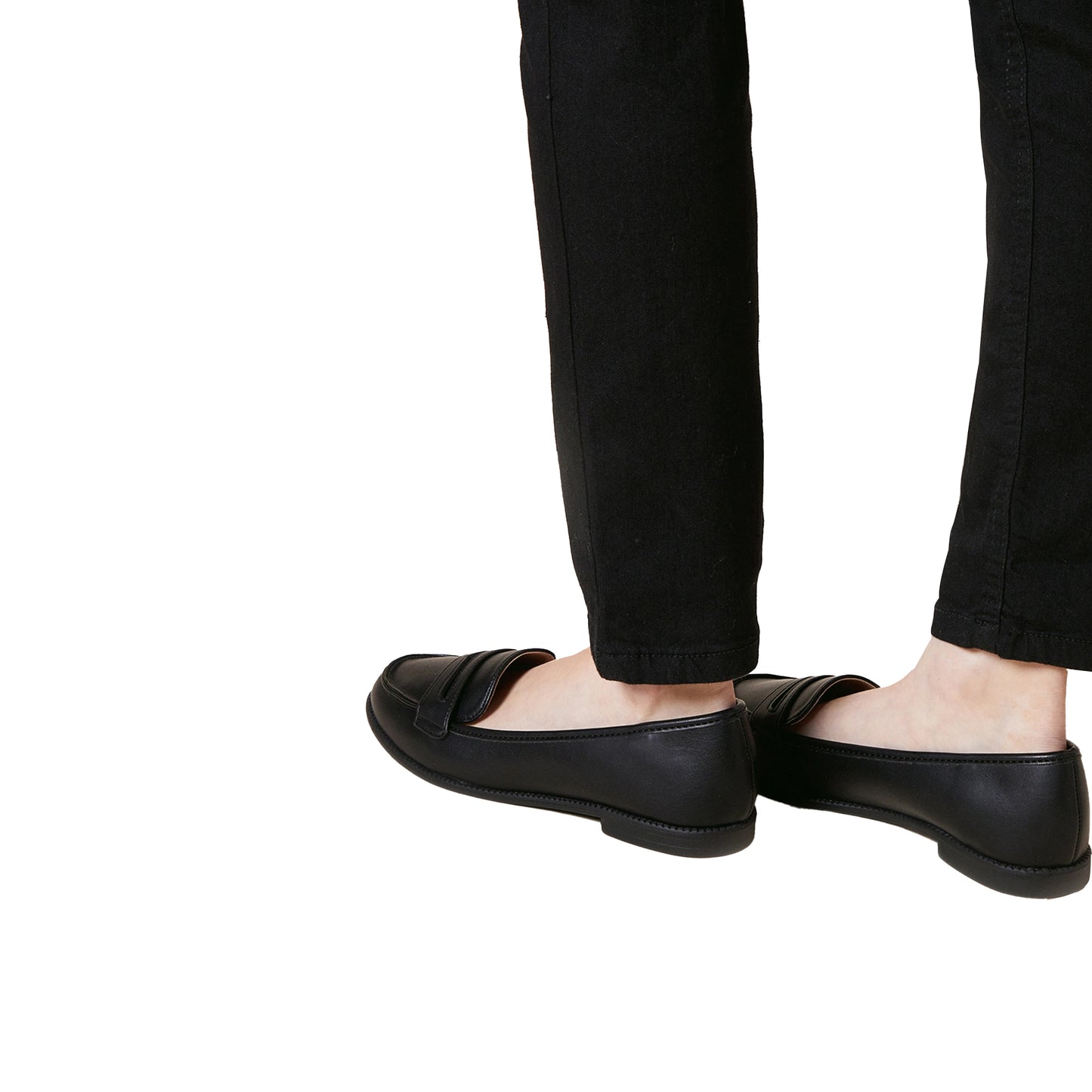 Black - Back - Dorothy Perkins Womens-Ladies Lara Penny Wide Loafers