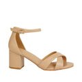 Blush - Front - Good For The Sole Womens-Ladies Annie Plain Extra Wide Block Heel Sandals