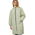 Sage - Front - Dorothy Perkins Womens-Ladies Diamond Quilted Hooded Oversized Coat