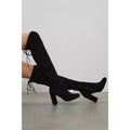 Black - Lifestyle - Dorothy Perkins Womens-Ladies Kels Block Heel Knee-High Boots
