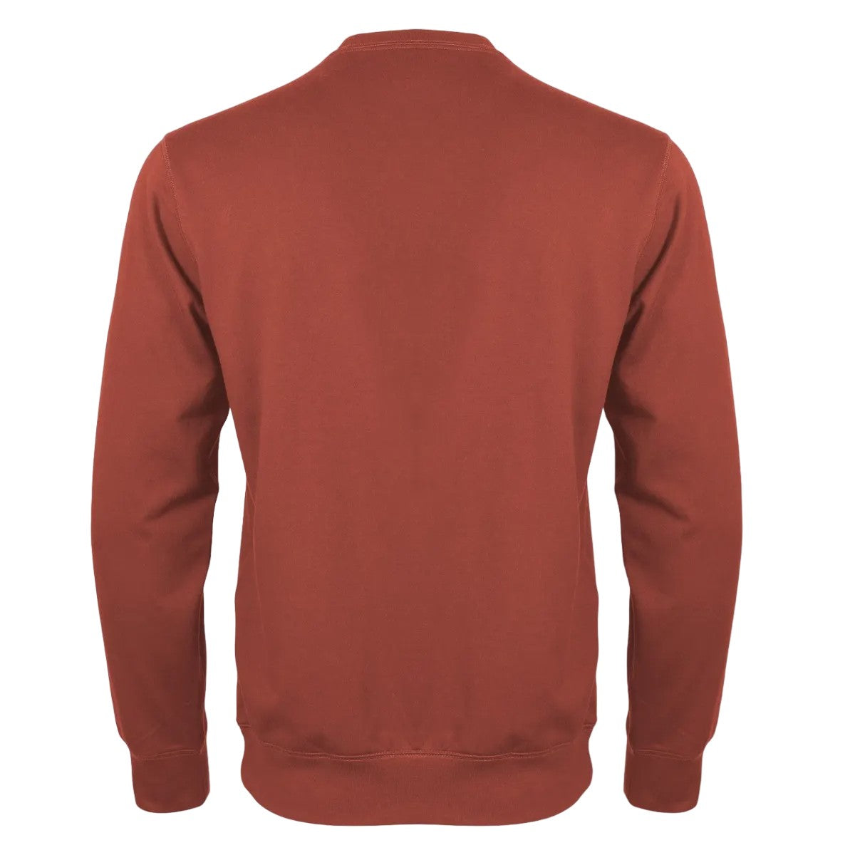 Maroon - Back - Eddie Bauer Mens Camp Fleece Crew Neck Long-Sleeved Sweatshirt