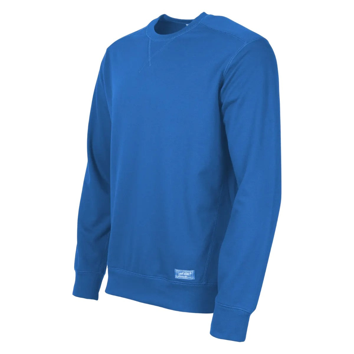 Brilliant Blue - Side - Eddie Bauer Mens Camp Fleece Crew Neck Long-Sleeved Sweatshirt