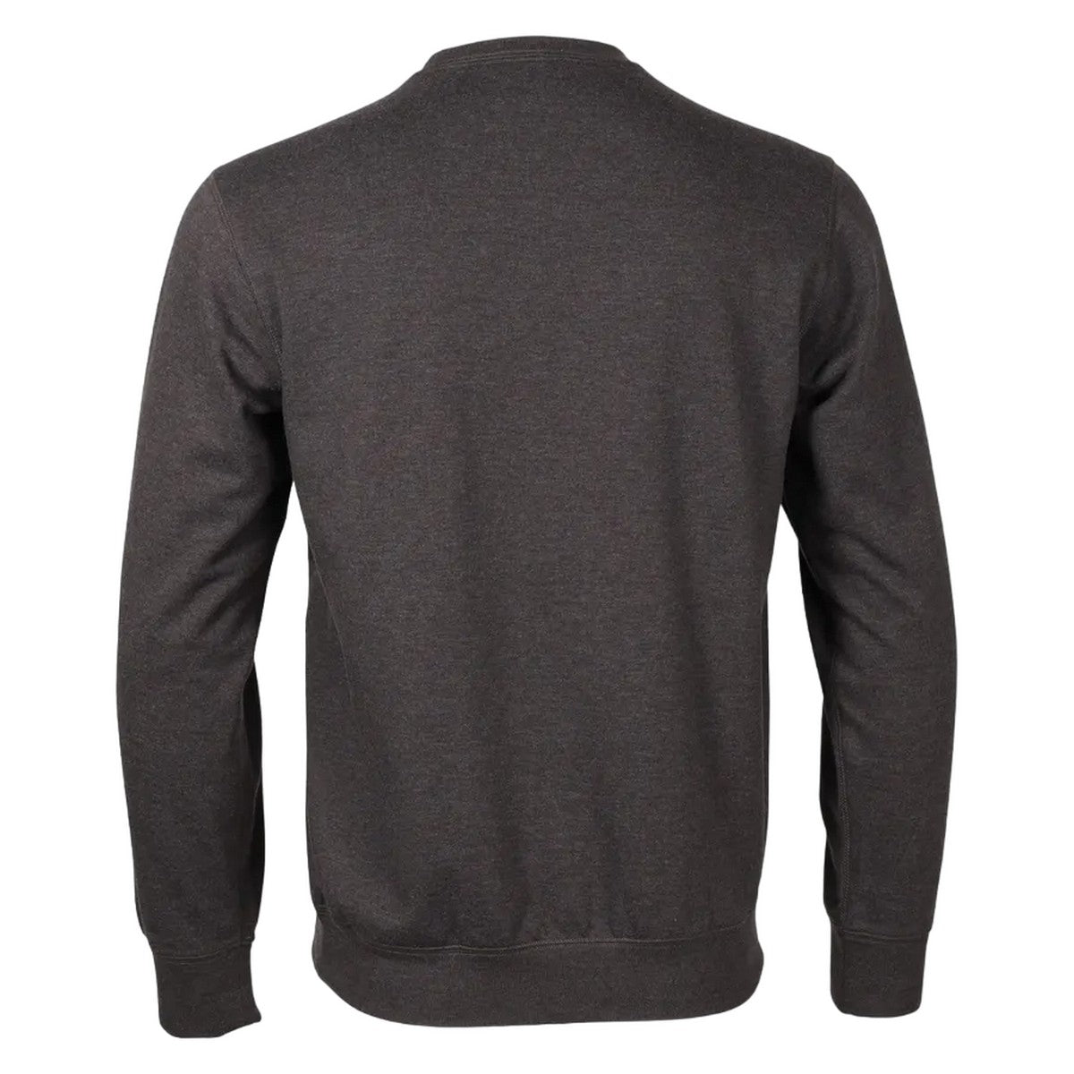 Heather Grey - Back - Eddie Bauer Mens Camp Fleece Crew Neck Long-Sleeved Sweatshirt