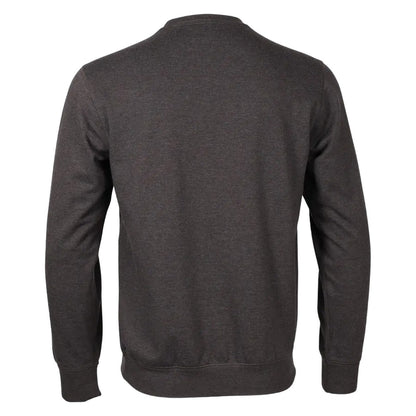 Heather Grey - Back - Eddie Bauer Mens Camp Fleece Crew Neck Long-Sleeved Sweatshirt