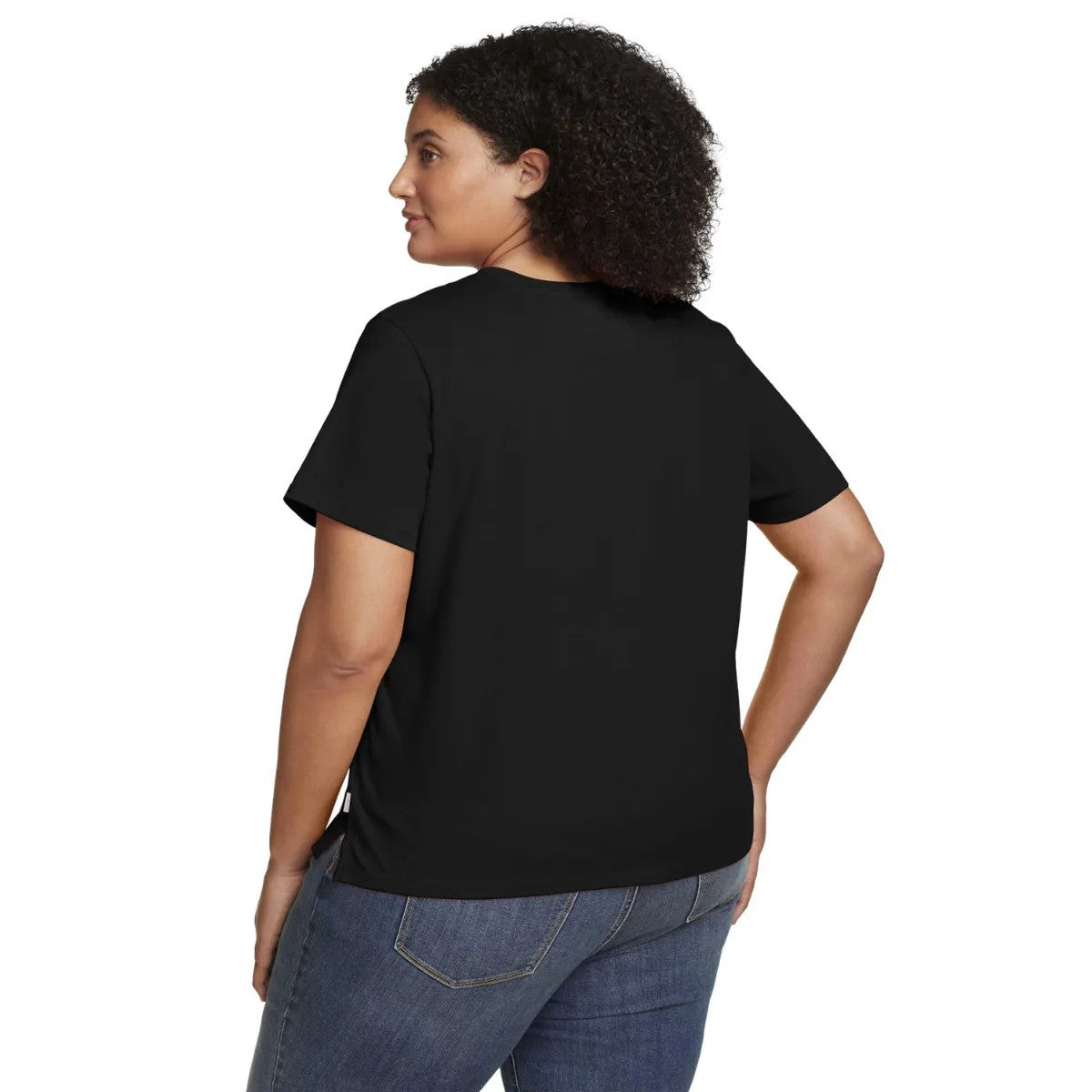 Black - Back - Eddie Bauer Womens-Ladies Everyday Essentials Crew Neck T-Shirt