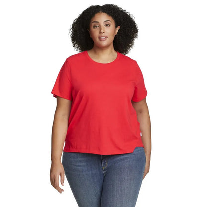 Coral - Front - Eddie Bauer Womens-Ladies Everyday Essentials Crew Neck T-Shirt