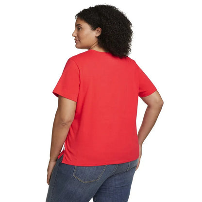 Coral - Back - Eddie Bauer Womens-Ladies Everyday Essentials Crew Neck T-Shirt