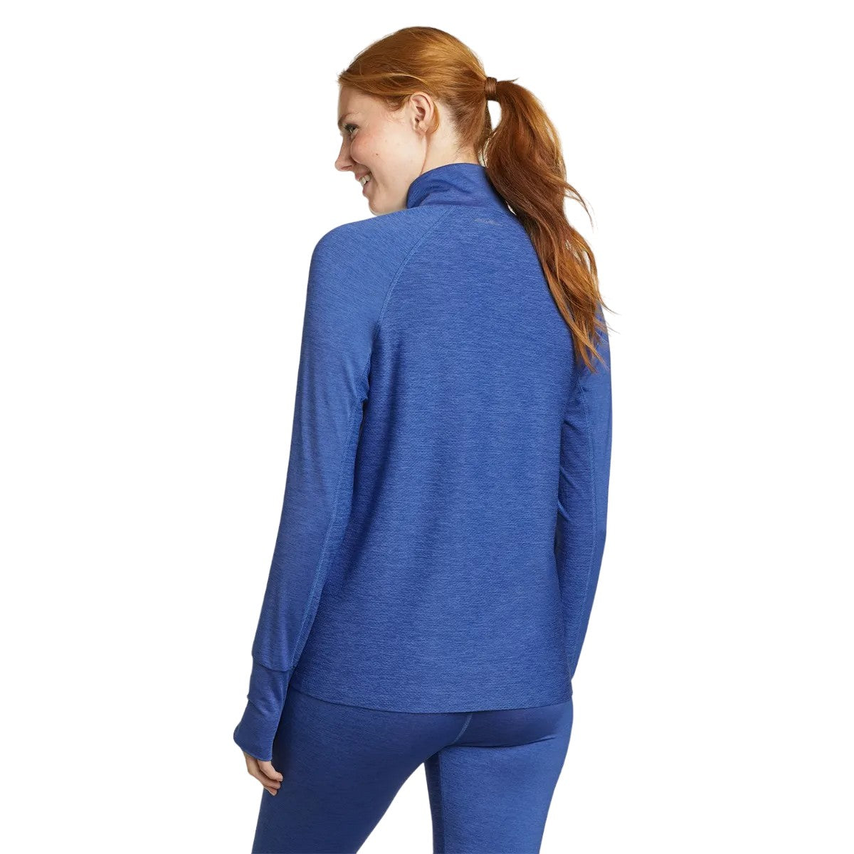 Bluebell - Back - Eddie Bauer Womens-Ladies Resolution Ascent Quarter Zip Long-Sleeved Midlayer