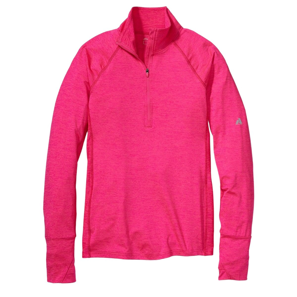 Bright Pink - Front - Eddie Bauer Womens-Ladies Resolution Ascent Quarter Zip Long-Sleeved Midlayer
