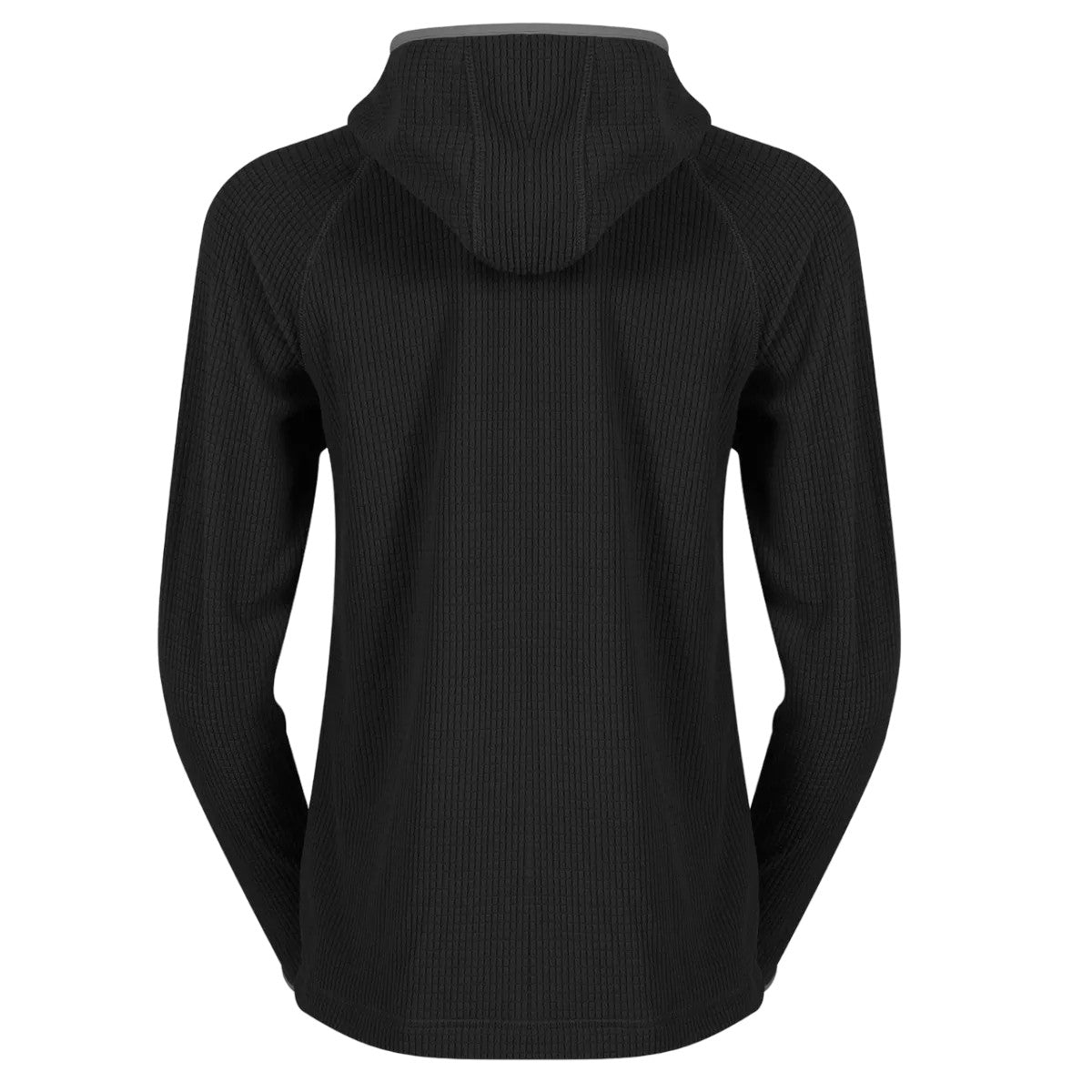 Black - Back - Eddie Bauer Womens-Ladies Quest Pro Grid Fleece Hoodie