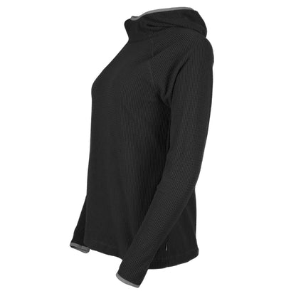 Black - Lifestyle - Eddie Bauer Womens-Ladies Quest Pro Grid Fleece Hoodie