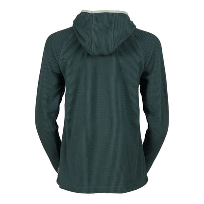 Dark Evergreen - Back - Eddie Bauer Womens-Ladies Quest Pro Grid Fleece Hoodie