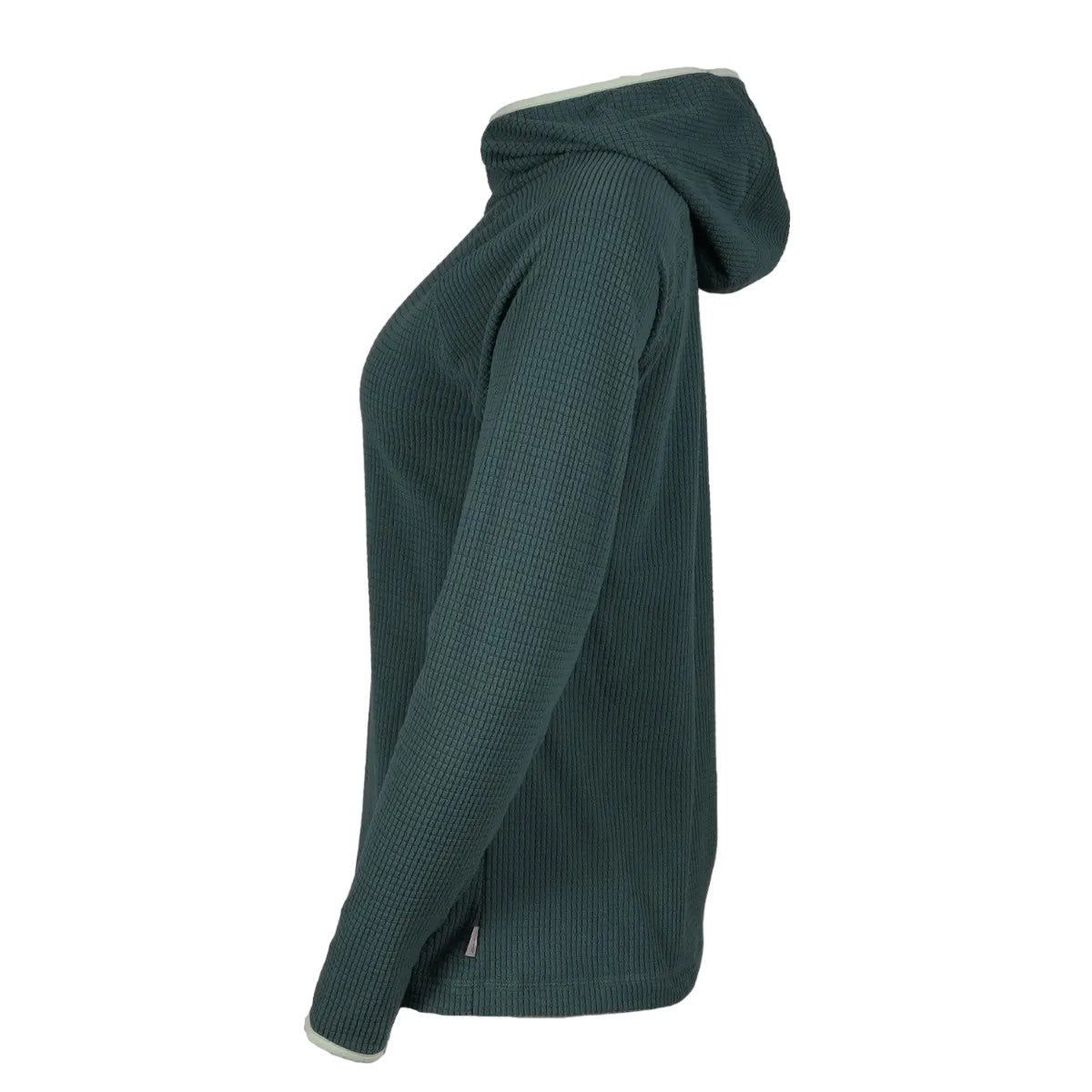 Dark Evergreen - Side - Eddie Bauer Womens-Ladies Quest Pro Grid Fleece Hoodie