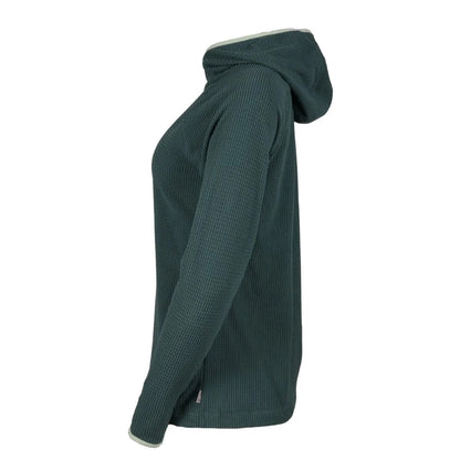 Dark Evergreen - Side - Eddie Bauer Womens-Ladies Quest Pro Grid Fleece Hoodie