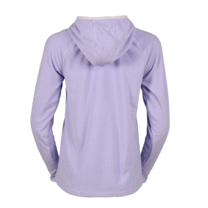 Periwinkle - Back - Eddie Bauer Womens-Ladies Quest Pro Grid Fleece Hoodie