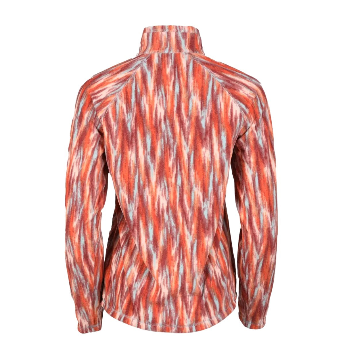 Dusty Coral - Back - Eddie Bauer Womens-Ladies Fast Abstract Quarter Zip Long-Sleeved Fleece Top