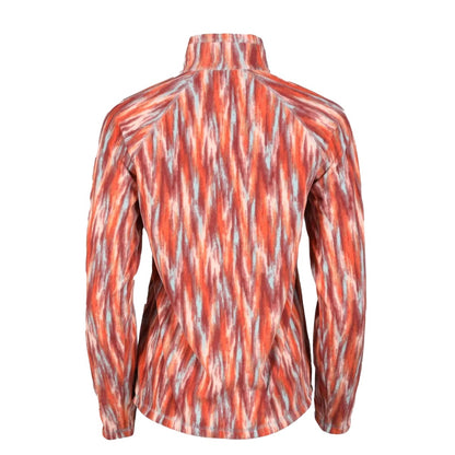 Dusty Coral - Back - Eddie Bauer Womens-Ladies Fast Abstract Quarter Zip Long-Sleeved Fleece Top